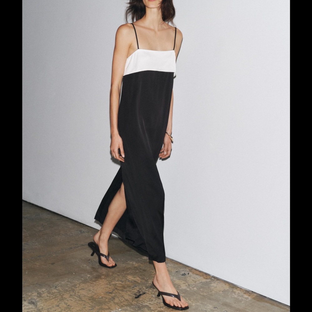 Zara Minimal Satin Dress